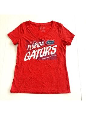 Florida Gators T-shirt Women’s‎ size L University of Florida Orange V-neck